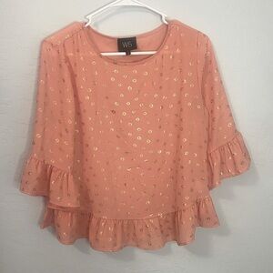 Pink and Gold Blouse